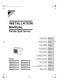 Your air conditioning product is marked with this symbol. Daikin R410a Split Series Installation Manual