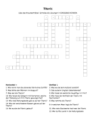 Wir bieten dir eine word, excel und bescchreibbare pdf rechnungsvorlage kostenlos zum download und individuell anpassbar für deine kunden! Kreuzwortratsel Titanic Als Pdf Arbeitsblatt Schulraetsel De