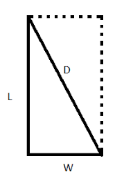 These values must be positive real numbers or parameter. The Diagonal Of The Floor Of A Rectangular Office Cubicle Is 3 Ft Longer Than The Length Of The Cubicle And 9 Ft Longer Than Twice The Width Find The Dimensions Of
