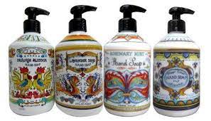 Size ✓ 16.9 fl oz glass bottle (pump. Home And Body Company Deruta Hand Soap Set Lavender Sage Orange Blossom Rosemay Mint Meyer Lemon Italian Hand Painted Pottery Lavender Sage Italian Pottery