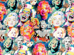 Brainwash, marilyn monroe (2019), mixed media with silkscreen inks on paper, signed verso, 30 × 22 in Printed Silk Charmeuse With Marilyn Monroe Art B J Fabrics