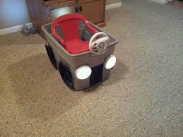 Car For Transportation Theme Storage Bin Plastic Plates For Wheels Dollar Store Push Lights For Headlights A Diy Baby Stuff Diy For Kids Diy Christmas Mugs