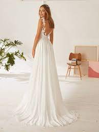 Das hochzeitskleid hat keine träger und wird im rücken geschnürt. Romantisch Happy Brautmoden Brautmode Neue Brautkleider Chiffon Hochzeitskleid