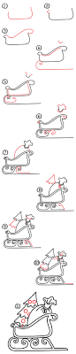 Copy the same shape inside. How To Draw Santa S Sleigh Art For Kids Hub