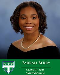As the countdown to graduation begins for the Class of 2025, we are proud  to announce and congratulate our Salutatorian, Farrah Berry! ⁠ ⁠ Farrah  will take the stage this Saturday to