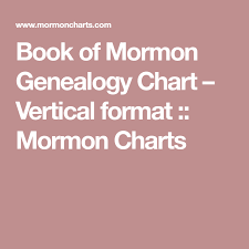 Book Of Mormon Genealogy Chart Vertical Format Mormon