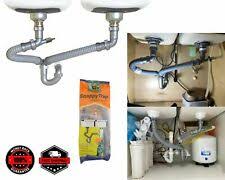 Double kitchen sink plumbing diagram new image house plans 2020. Drain Kit Snappy Trap Flexible Parts Single Kitchen Sink Plumbing Waste Disposer For Sale Online Ebay