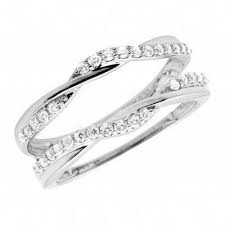 Twisted Layer Criss Cross Diamond Ladies Ring Wrap Enhancer 14k White Gold 33ct Wedding Ring Wraps Wrap Wedding Band Wedding Ring Bands