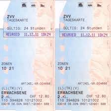 zvv tageskarte zurich switzerland brochure cards holiday