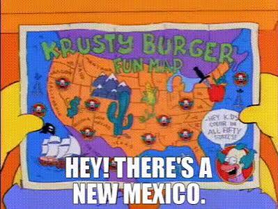 YARN | Hey! There's a New Mexico. | The Simpsons (1989) - S05E08 Comedy |  Video clips by quotes | 240bf8da | 紗