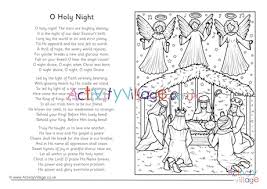 It features the stampin' up! O Holy Night Colouring Page