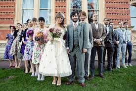 Quirky British Wedding Ruffled British Wedding Floral Wedding Dress Vintage Wedding Theme