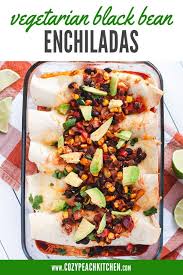 Vegetarian Black Bean Enchiladas Recipe In 2020 Black Bean Enchiladas Vegetarian Recipes Lunch Vegetarian Recipes Easy Dinner
