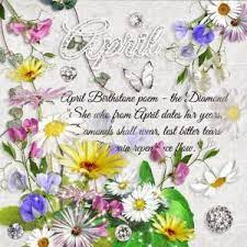 The following is a list of birthstone gems and flowers for each month of the year. April Birthstone Color And Flower More April Birthday Symbols