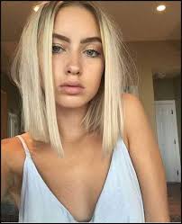 Blonde Uber Schulter Lange Haar Kurzhaarfrisuren 2018 Einfache Frisuren Frisuren Haarschnitt Kurz Haarschnitt