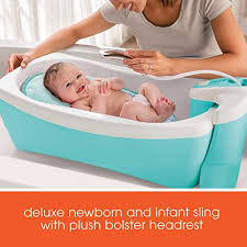 Summer Lil Luxuries Whirlpool Bubbling Spa Shower Blue Luxurious Baby Bathtub With Circulating Water Jets Includes Deluxe Newborn Sling And Clean Rinse Spa Shower Unit Pricepulse