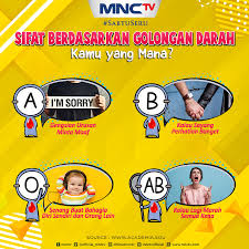 Check spelling or type a new query. Mnctv Nih Dia Sifat Berdasarkan Golongan Darah Kamu Facebook