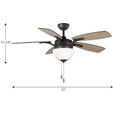 Hunter ceiling fans with lights are among the best products of their kind for good reasons, such as their durable materials and build, adjustable features, and their beautiful designs. Olson Collection Five Blade 52 Ceiling Fan With Led Light Kit P2598 143 Progress Lighting