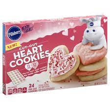 Today's batch included halloween preshaped cookies, but obviously they will work for all of the cookies, including christmas, thanksgiving, valentine's day, st. Pillsbury Cutout Ready To Bake Heart Valentines Cookies Shop Biscuit Cookie Dough At H E B