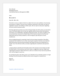 Business Proposal Letter Of Intent Letter