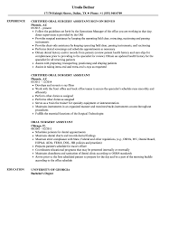 Oral Surgery Assistant Resume Samples Velvet Jobs