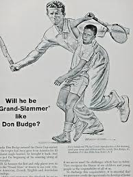 Equitable Don Budge Vintage 1961 Tennis Star Original Print Ad-8.5 x 11"