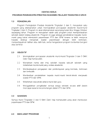 September hingga november masa : Kertas Kerja Program Peningkatan Prestasi Akademik