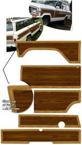 Jeep Grand Wagoneer Wood Panel Graphics Kit 2