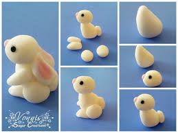 Petit Lapin En Pate A Sucre Tutoriels Decoration De Gateaux Craft Projets D Argile
