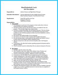 Captivating Thing For Perfect And Acceptable Basketball Coach Resume