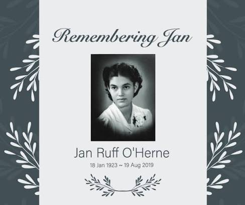 Join us in commemorating Jan Ruff O'Herne the former “comfort women” and Dutch Australian Human Rights activist who passed away on August 19th, 2019. The online ceremony will occur at 10 AM (