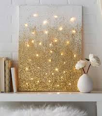 40 Brilliantly Gold Diy Projects Easy Room Decor Fairy Lights Diy Easy Home Decor
