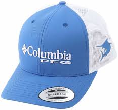 Columbia Pfg Marlin Mesh Snap Back Ball Cap Vivid Blue