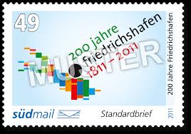To modify a standard letter. Markenserie 200 Jahre Friedrichshafen Standardbrief 10er Bogen Sudmail
