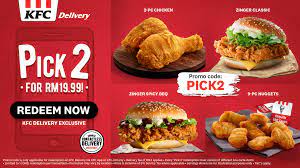 Cover image via kfc (instagram) & planet kuching delivery service. You Can Now Get Two Of Your Favourite Kfc Items For Only Rm19 99 With This Delivery Promo