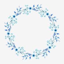 Watercolor Round Style Blue Floral Wreath Wreath Watercolor Illustration Png Transparent Clipart Image And Psd File For Free Download Floral Wreath Watercolor Floral Border Design Blue Flower Wreath