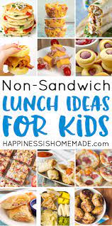 Bored of the usual turkey with tomato for lunch? 25 School Lunch Ideas For Kids Happiness Is Homemade