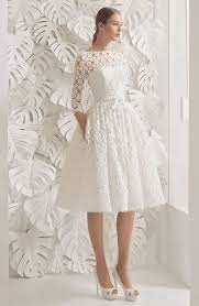 Modern Chic Short Wedding Dresses That Are Stealing The Show Knee Length Prom Dress Tea Length Wedding Dress White Prom Dress