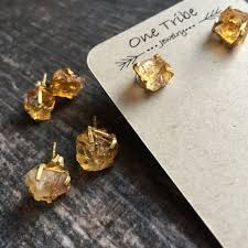 Raw Citrine Earrings Raw Stone Earrings Citrine Stud Earrings Boho Gemstone Studs Silver Citrine Studs Boho Citrine Studs Silver Gemstone In 2020 Citrine Earrings Studs Citrine Earrings Earrings Studs Boho