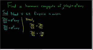 How To Find A Harmonic Conjugate Complex Analysis Complex Analysis Analysis Math Videos