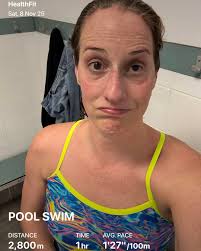 Oh the unglamorous side of swimming! I have no idea how people snap such  beautiful post swim selfies. Well. This is me. Barely any sleep (who knows  why???) and neglectful fuelling yesterday