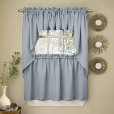 Shop wayfair for all the best solid valances & kitchen curtains. Light Blue Opaque Solid Ribcord Kitchen Curtains Choice Of Tier Valance Or Swag Walmart Com Walmart Com