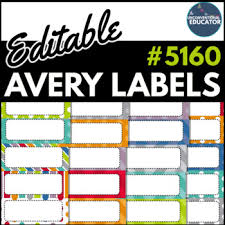 That will create a word document containing a table, whose cells match the labels on the paper. Editable Avery Labels 5160 Worksheets Teaching Resources Tpt