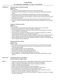 Key freelance web developer skills. Mobile Web Developer Resume Samples Velvet Jobs