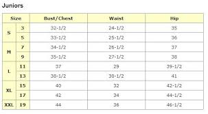 ishop ipost isell juniors size chart