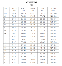 54 Studious Scubapro Wetsuit Size Chart