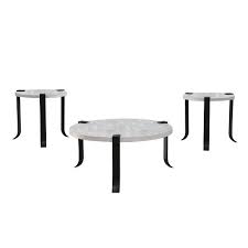 A wide variety of white coffee and end table sets options are available to you, such as material, certification. 3pc Kriden Coffee Table With 2 End Tables Set Black Antique White Homes Inside Out Target
