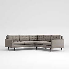 About this piece this customizable sectional sofa features a modern solid walnut frame with two solid walnut panels on the return ends, tight seat. Mid Century Sectionals Crate And Barrel
