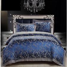 Matouk porto linen king duvet cover. Royal Blue Luxury Duvet Cover Sets 4pc 50 Cotton 50 Satin Bed Sheet Set Jacquard Bedding Set Full Queen Ki Bed Linens Luxury Full Bedding Sets Luxury Bedding