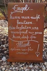 Edelrost Tafel Engel Gewellt Spruch Garten Metall Tafel Rost Schild Text Eingang Ebay Spruche Garten Spruche Engel Engelsspruche